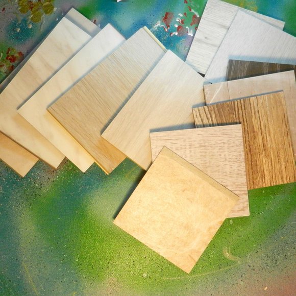 Faux wood tile flooring samples home decor craft projects assorted lot neutrals